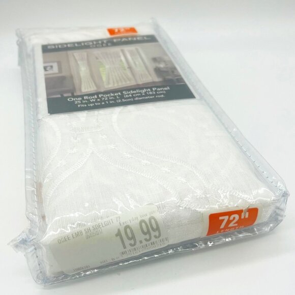 (1) Kensington Home Fashions Rod Pocket Sidelight OGEE  Panel - Picture 5 of 5